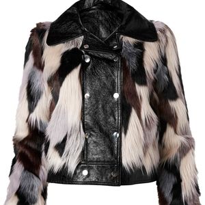 MULTICOLORED Faux Fur Jacket